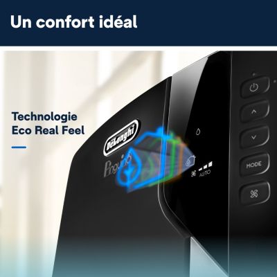 Climatiseur mobile avec évacuation Delonghi PAC EX120 Silent noir 3000W 65dB(A)
