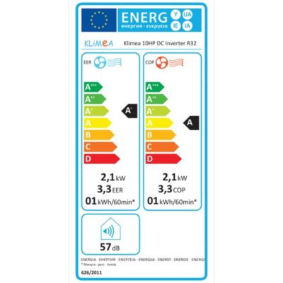 Climatiseur monobloc Klimea 10 HP DC Inverter + Wifi 2640W