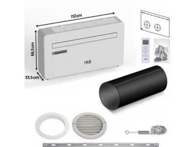 Climatiseur monobloc wifi réversible  3000W  Blanc