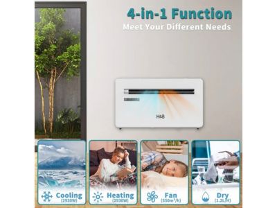 Climatiseur monobloc wifi réversible  3000W  Blanc