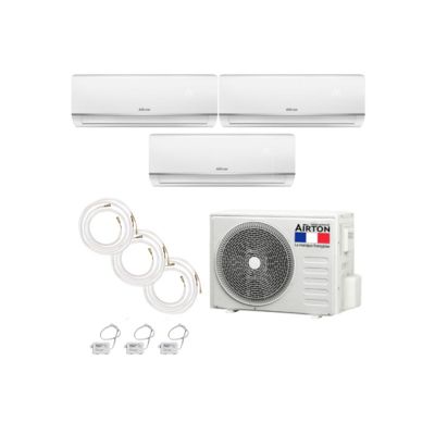 Climatiseur reversible tri-split AIRTON - Prêt à poser - 2500W - 3500W - ReadyClim 3x6M - WIFI