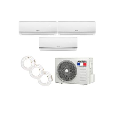 Climatiseur reversible tri-split AIRTON - Prêt à poser - 2500W - 3500W - ReadyClim 3x6M