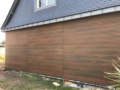 Clin pour bardage composite Greenwall Claire Voie aspect bois - L.2,6 m