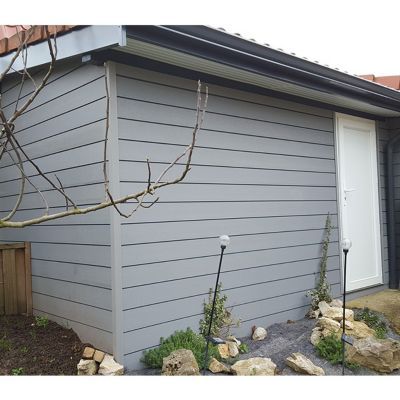 Clin pour bardage composite Greenwall M by Green Outside gris - L.2,6 m
