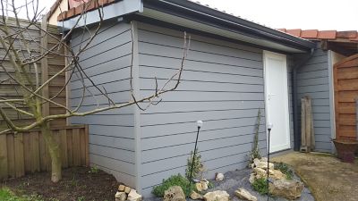 Clin pour bardage composite Greenwall M by Green Outside gris - L.2,6 m