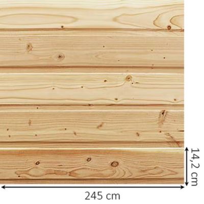 Clin pour bardage douglas naturel L.2,45 m