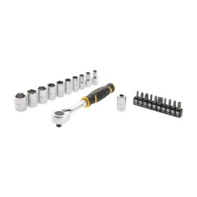 Cliquet 1/4 Fatmax 120 dents + douilles et embout - Stanley