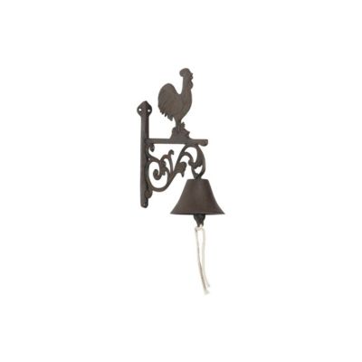 Cloche De Porte Vintage En Fonte – Coq Noir – 24 Cm – Neuf – Sans Marque