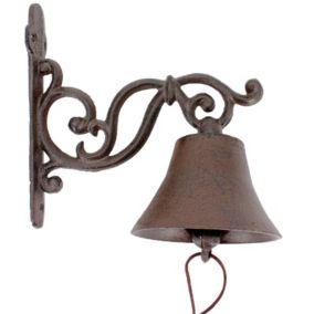 Cloche carillon en fonte 19x10x18cm