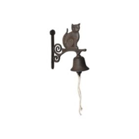 Cloche de jardin chat en fonte  Type: Cloche & heurtoir