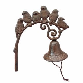 Cloche famille Oiseaux en fonte 25x5x20 cm