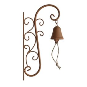 Cloche fonte volutes 18x6x33cm