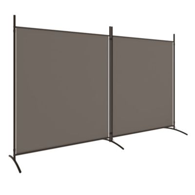 Cloison de séparation 2 panneaux Anthracite 348x180 cm Tissu vidaXL
