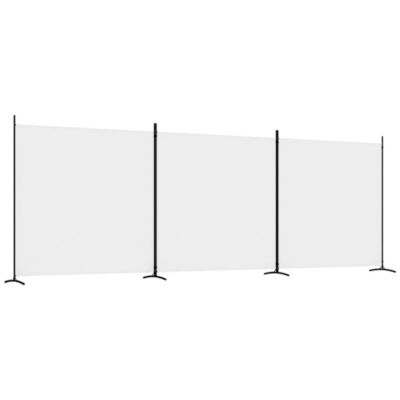 Cloison de séparation 3 panneaux Blanc 525x180 cm Tissu vidaXL