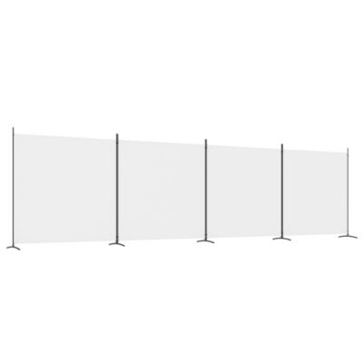 Cloison de séparation 4 panneaux Blanc 698x180 cm Tissu vidaXL