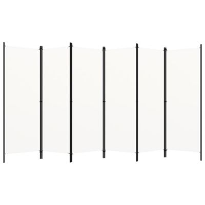 Cloison de séparation 6 panneaux Blanc 300x180 cm vidaXL