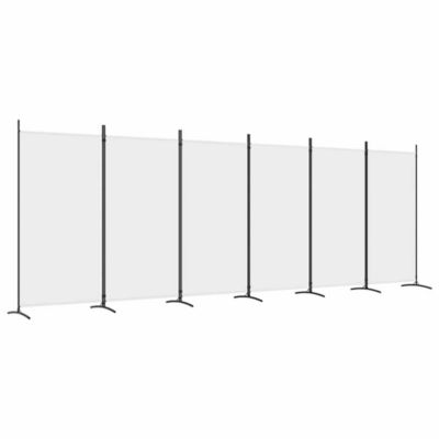 Cloison de séparation 6 panneaux Blanc 520x180 cm Tissu vidaXL