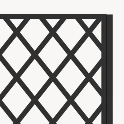 Cloison de séparation avec bac à fleurs Malja acier galvanisé 190 x 82 x 38 cm noir casa.pro