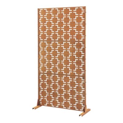 Cloison de séparation Basciano pour extérieur et intérieur acier galvanisé 180 x 90 x 40 cm rouille casa.pro