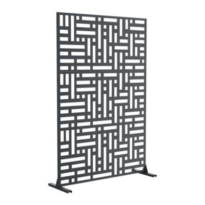Cloison de séparation Bernalda pour extérieur et intérieur acier galvanisé 180 x 120 x 40 cm gris anthracite casa.pro