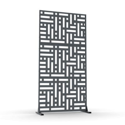 Cloison de séparation Bernalda pour extérieur et intérieur acier galvanisé 180 x 90 x 40 cm gris anthracite casa.pro
