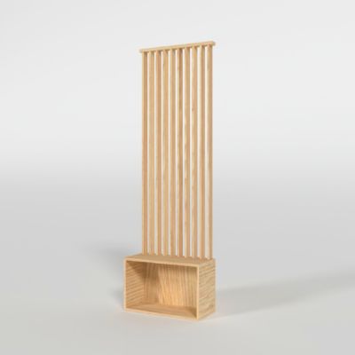 Cloison de séparation claustra droit meuble chêne, H.2,54 m x l.80 cm, P.35 cm
