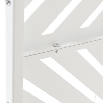 Cloison de séparation Kekan acier 200 x 100 x 50 cm blanc casa.pro