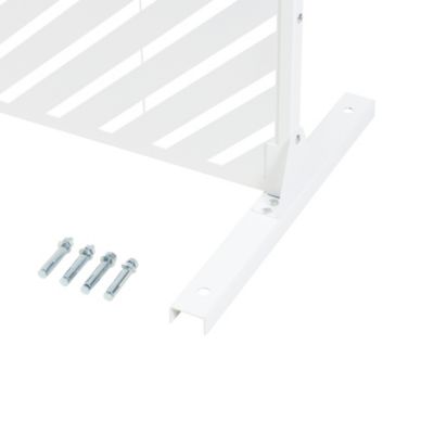Cloison de séparation Kekan acier 200 x 100 x 50 cm blanc casa.pro