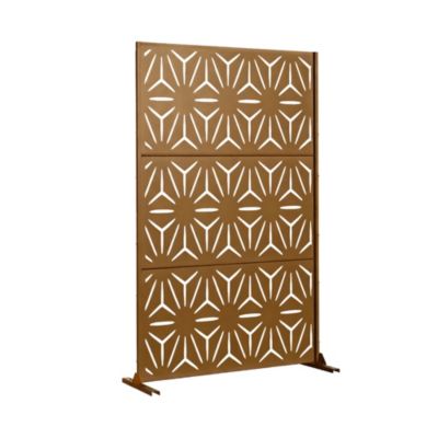 Cloison de séparation Kilsturd acier 180 x 120 x 40 cm marron casa.pro