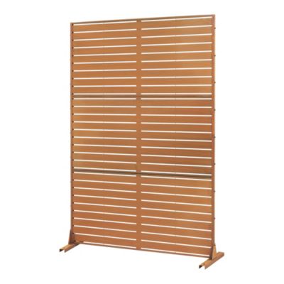 Cloison de séparation Nodepp pour extérieur et intérieur acier corten 180 x 120 x 40 cm rouille casa.pro