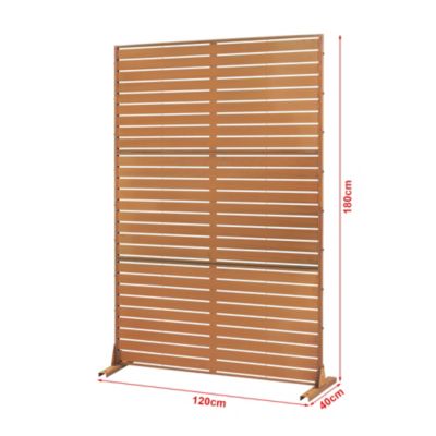 Cloison de séparation Nodepp pour extérieur et intérieur acier corten 180 x 120 x 40 cm rouille casa.pro