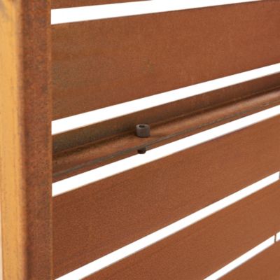 Cloison de séparation Nodepp pour extérieur et intérieur acier corten 180 x 120 x 40 cm rouille casa.pro