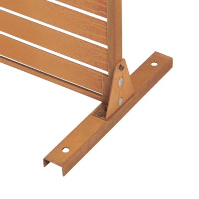 Cloison de séparation Nodepp pour extérieur et intérieur acier corten 180 x 120 x 40 cm rouille casa.pro