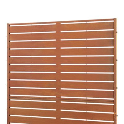 Cloison de séparation Nodepp pour extérieur et intérieur acier corten 180 x 90 x 40 cm rouille casa.pro