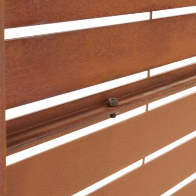 Cloison de séparation Nodepp pour extérieur et intérieur acier corten 180 x 90 x 40 cm rouille casa.pro