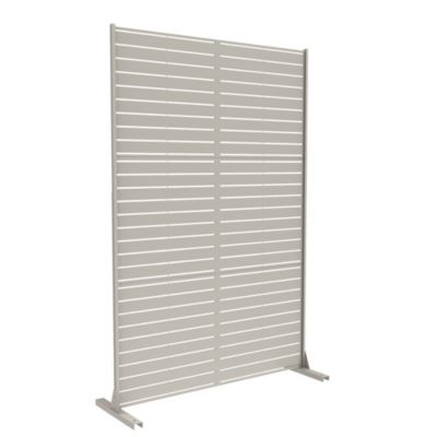 Cloison de séparation Nodepp pour extérieur et intérieur acier galvanisé 180 x 120 x 40 cm beige ail casa.pro