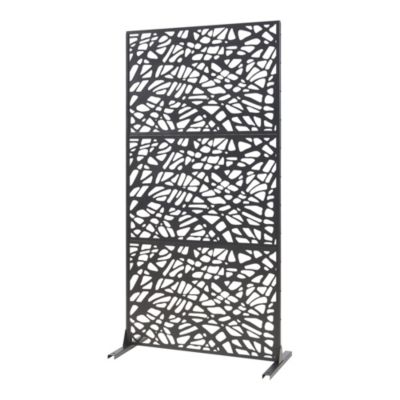 Cloison de séparation Poskind acier 200 x 100 x 50 cm noir casa.pro