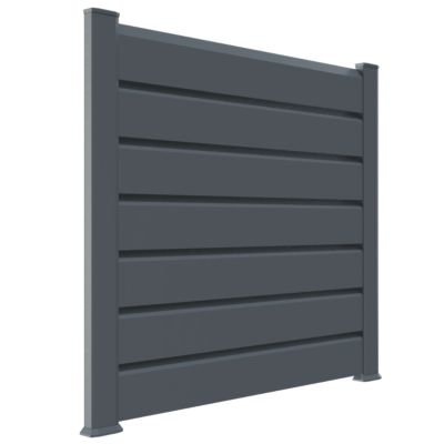 Closea Kit extension clôture PVC gris - lg : 1m50 x ht : 1m30