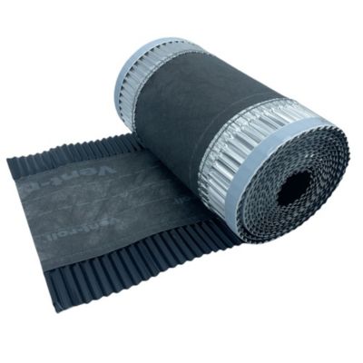 Closoir de Faîtage - Anthracite - 300 mm X 5 ml - Souple ventilé Aluminium et Fibre  - ral 7016