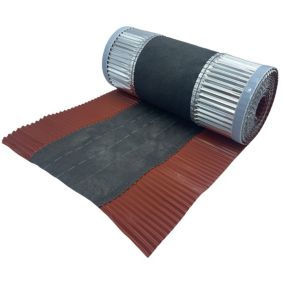 Closoir de Faîtage - Rouge - 390 mm X 5 ml - Souple ventilé Aluminium et Fibre - ral 8004