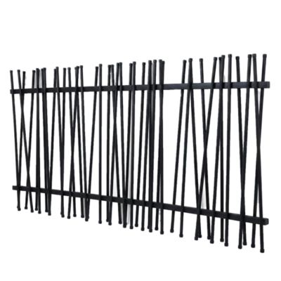 Clôture acier GoodHome Neva anthracite RAL 7021 180 x h.180 cm