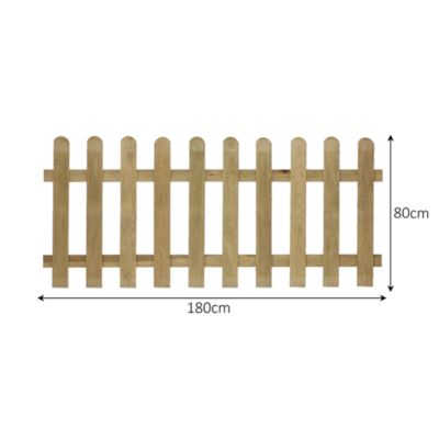 Clôture bois Blooma Liao vert 180 x h.80 cm