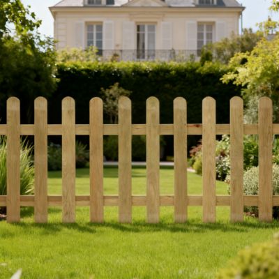 Clôture bois Blooma Liao vert 180 x h.80 cm