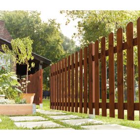 Clôture bois Blooma Luiro marron 180 x h.100 cm