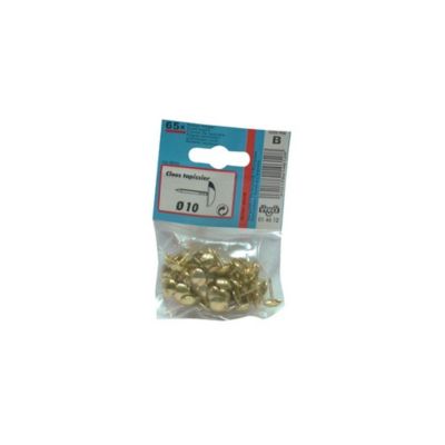 Clou tapissier VYNEX acier finition or 9,5 x 65 mm lot de 65
