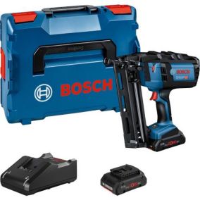 Cloueur bois 18V GNH 18V-64 M Professional mode rafale + 2 batteries ProCORE 4 Ah + chargeur + coffret L-BOXX - BOSCH - 0601481003