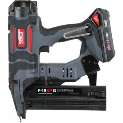 Cloueur de finition autonome FUSION F18-XP - brads AX 1,2 mm 15-55 mm - SENCO - 2 batteries 18V 1,5Ah - chargeur - coffret