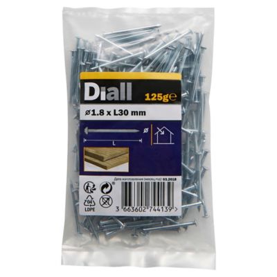 Clous à tête bombée en acier zingués 1,8x30 - 125g