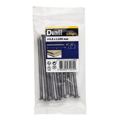 Clous à tête plate en acier 4,5x100 - 125g