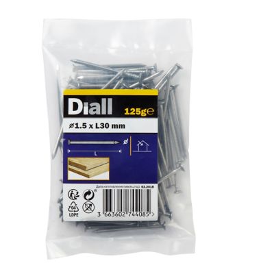 Clous à tête plate en acier galvanisé 1,5x30 - 125g